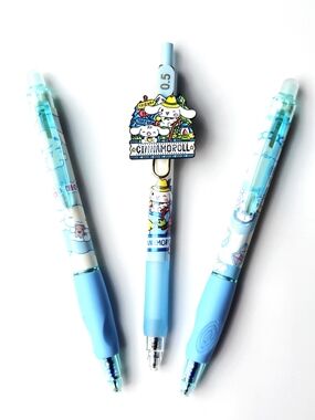 3PK NWT Assorted Cinnamoroll Character Design Gel Pen Set Kawaii Stationery